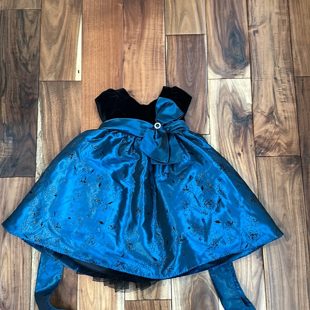 Jona Michelle Teal and Black Girls' Formal Party Dress